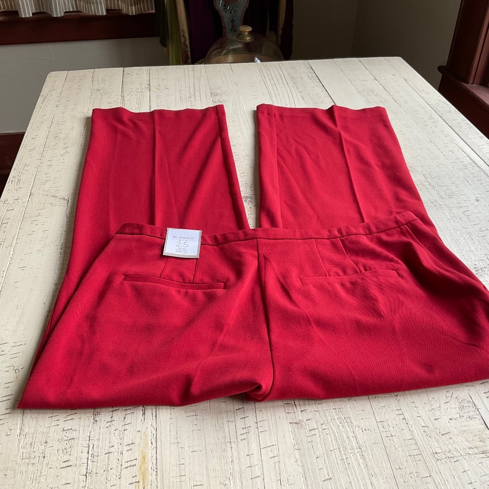 CHICO’S NEW RED PANTS / SLACKS 12/14 2.5 NWT NEW